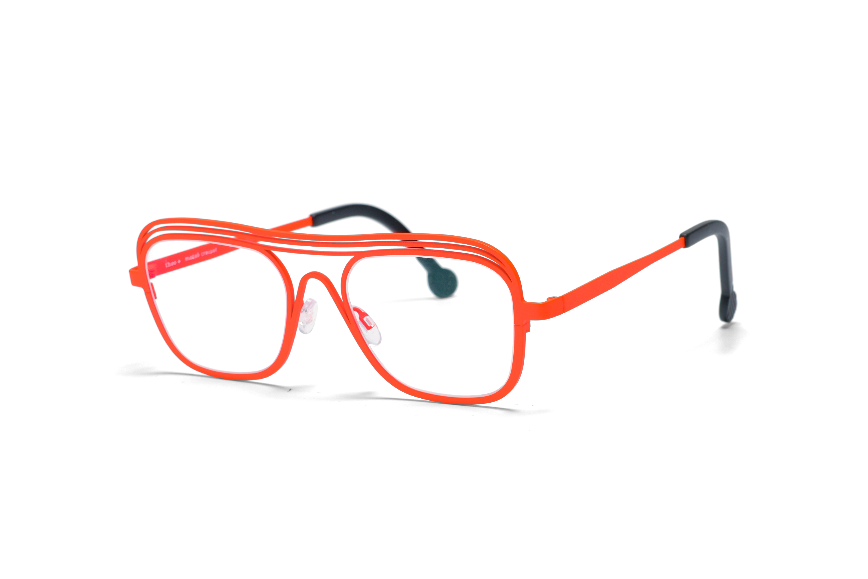 メガネ THEO Theo - CRUNCHY 305 FLUO RED - 305 eyeglasses-theo-fluo-red-side.png